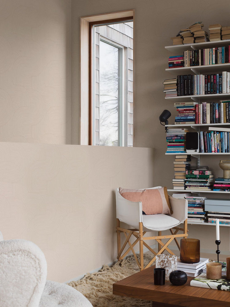 4731 Zen Light Beige Graphics Wallpaper by Boråstapeter