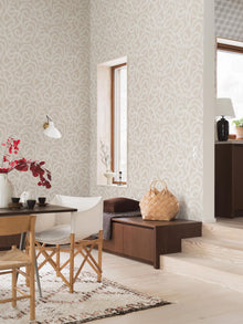 4734 Curve Light Beige Graphics Wallpaper by Boråstapeter