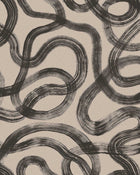 4735 Curve Dark Beige and Black Graphics Wallpaper by Boråstapeter