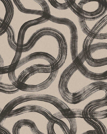 4735 Curve Dark Beige and Black Graphics Wallpaper by Boråstapeter