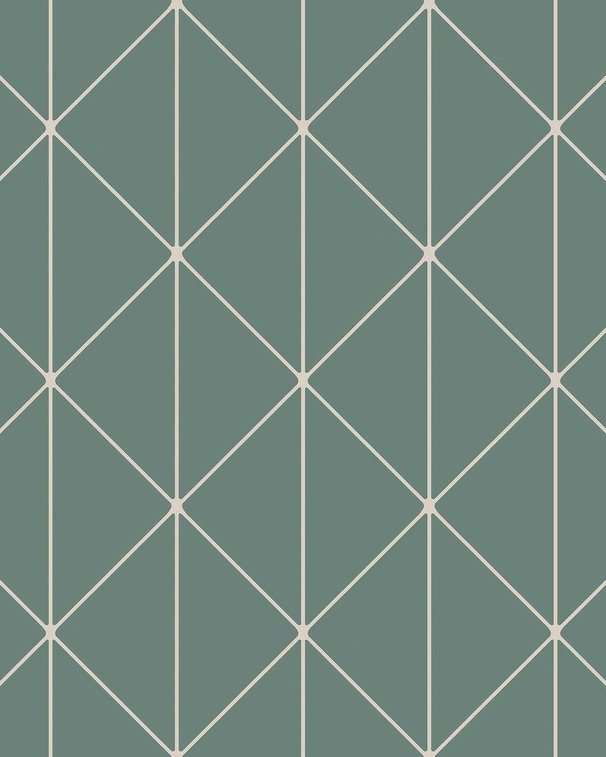 4740 Diamonds Dark Green Graphics Wallpaper by Boråstapeter