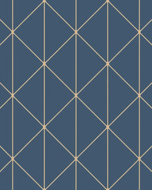 4741 Diamonds Dark Blue Graphics Wallpaper by Boråstapeter