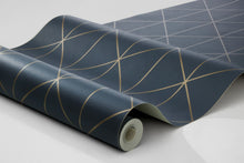 4741 Diamonds Dark Blue Graphics Wallpaper by Boråstapeter