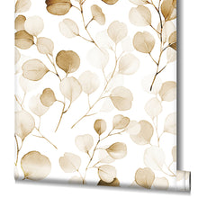 47422 Eucalyptus Flora White and Brown Wallpaper By Galerie