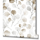 47423 Eucalyptus Flora White and Brown Wallpaper By Galerie
