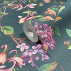 47454 Summer Bouquet The New Design Book Grey, Blue and Green Wallpaper By Galerie