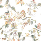 47455 Summer Bouquet Flora White and Green Wallpaper By Galerie