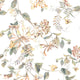 Summer Bouquet Flora White and Green Wallpaper By Galerie