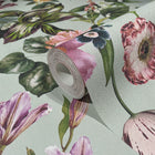 47459 Floral Rhapsody The New Design Book Green and Rose Wallpaper By Galerie