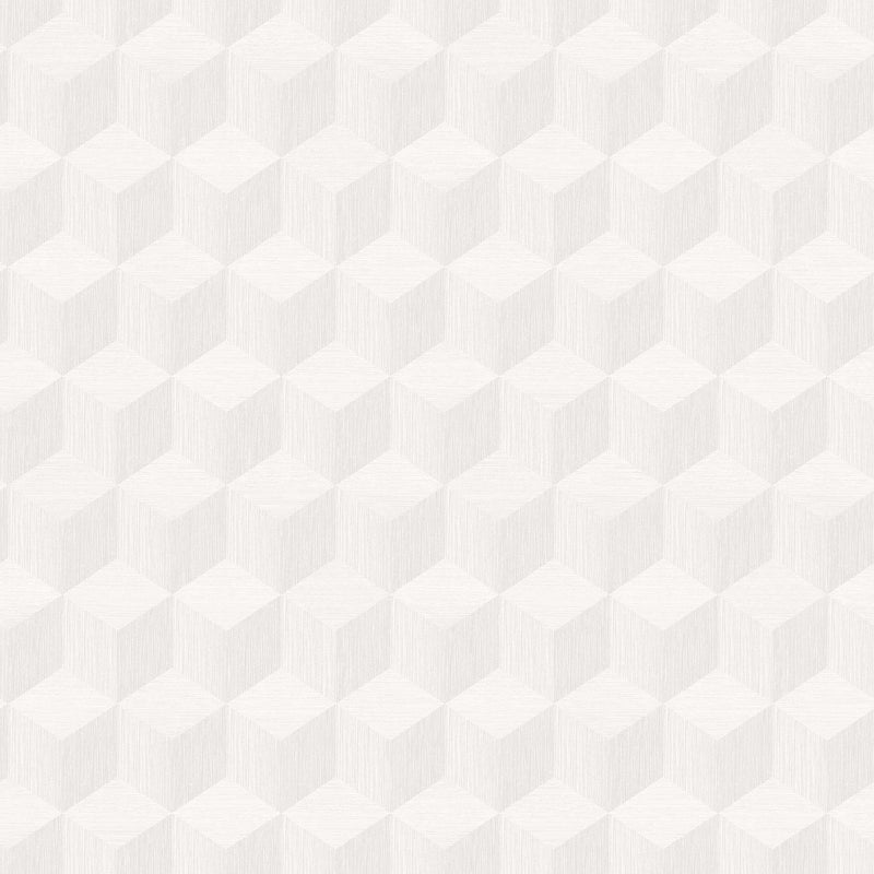 4745 Cube Light White Graphics Wallpaper by Boråstapeter