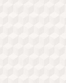 4745 Cube Light White Graphics Wallpaper by Boråstapeter