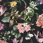 47460 Floral Rhapsody The New Design Book Schwarz, Rose and Green Wallpaper By Galerie