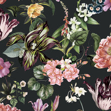 47460 Floral Rhapsody The New Design Book Schwarz, Rose and Green Wallpaper By Galerie