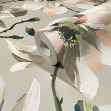 47464 Cherry Blossom The New Design Book Beige, White and Orange Wallpaper By Galerie