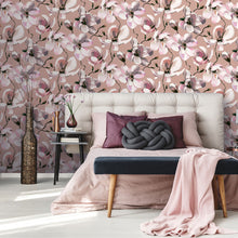47465 Cherry Blossom Flora Brown, White and Rose Wallpaper By Galerie