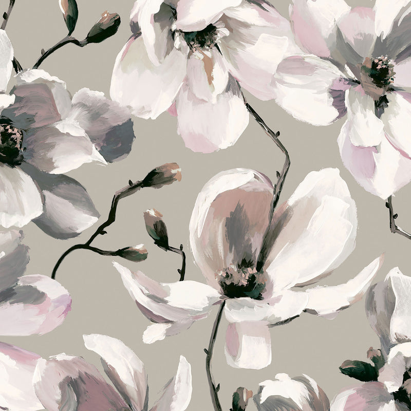 47466 Cherry Blossom The New Design Book Grey, Beige and White Wallpaper By Galerie