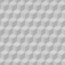 4746 Cube Light Grey Graphics Wallpaper by Boråstapeter