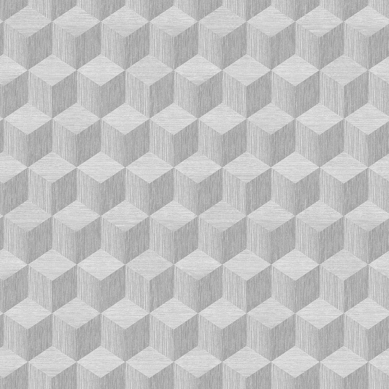 4746 Cube Light Grey Graphics Wallpaper by Boråstapeter