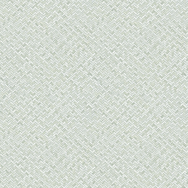 47479 Herringbone Weave Flora Green Wallpaper By Galerie