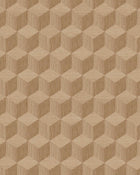 4747 Cube Dark Beige and Brown Graphics Wallpaper by Boråstapeter