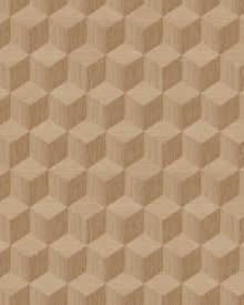 4747 Cube Dark Beige and Brown Graphics Wallpaper by Boråstapeter