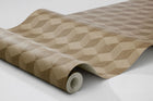 4747 Cube Dark Beige and Brown Graphics Wallpaper by Boråstapeter
