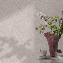 47482 Herringbone Weave Flora Rose Wallpaper By Galerie