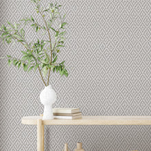 47486 Diamond Weave Flora Grey Wallpaper By Galerie