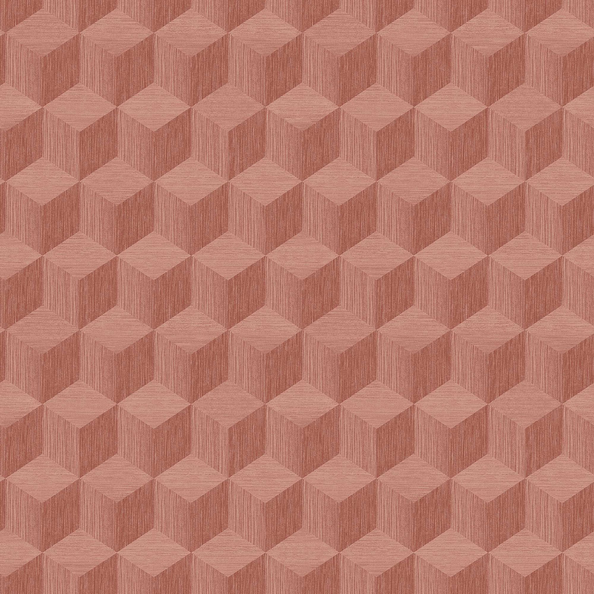 4748 Cube Dark Red Graphics Wallpaper by Boråstapeter