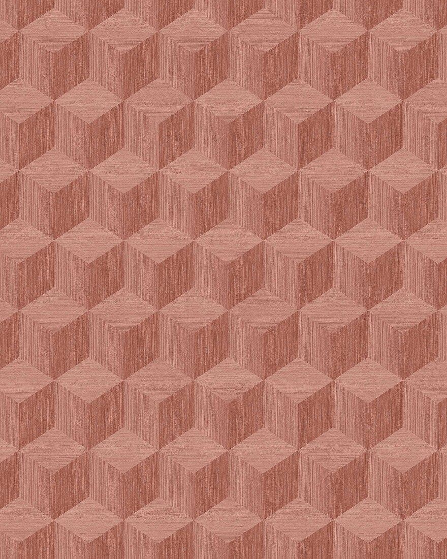 4748 Cube Dark Red Graphics Wallpaper by Boråstapeter