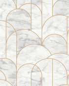 4750 Arch Light White and Grey Graphics Wallpaper by Boråstapeter