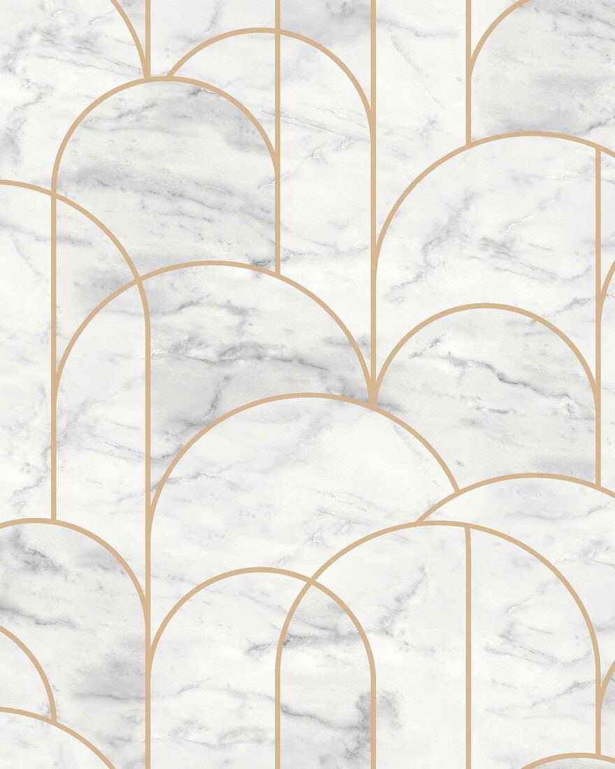 4750 Arch Light White and Grey Graphics Wallpaper by Boråstapeter