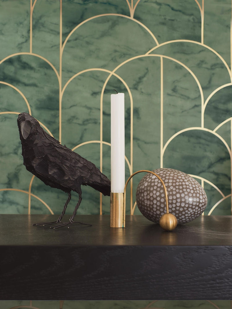 4751 Arch Dark Green Graphics Wallpaper by Boråstapeter