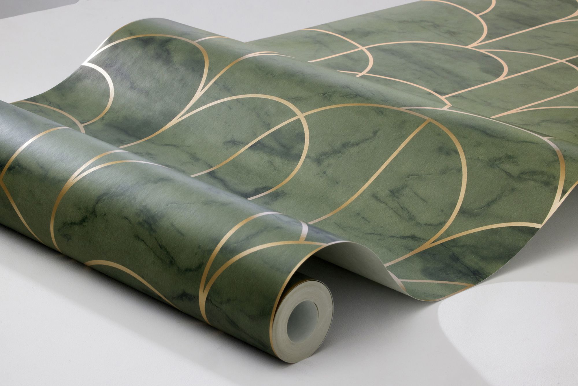 4751 Arch Dark Green Graphics Wallpaper by Boråstapeter