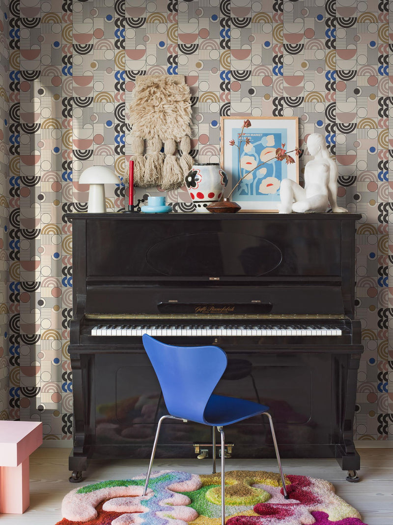 4754 Cosmopolitan Multicoloured Graphics Wallpaper by Boråstapeter