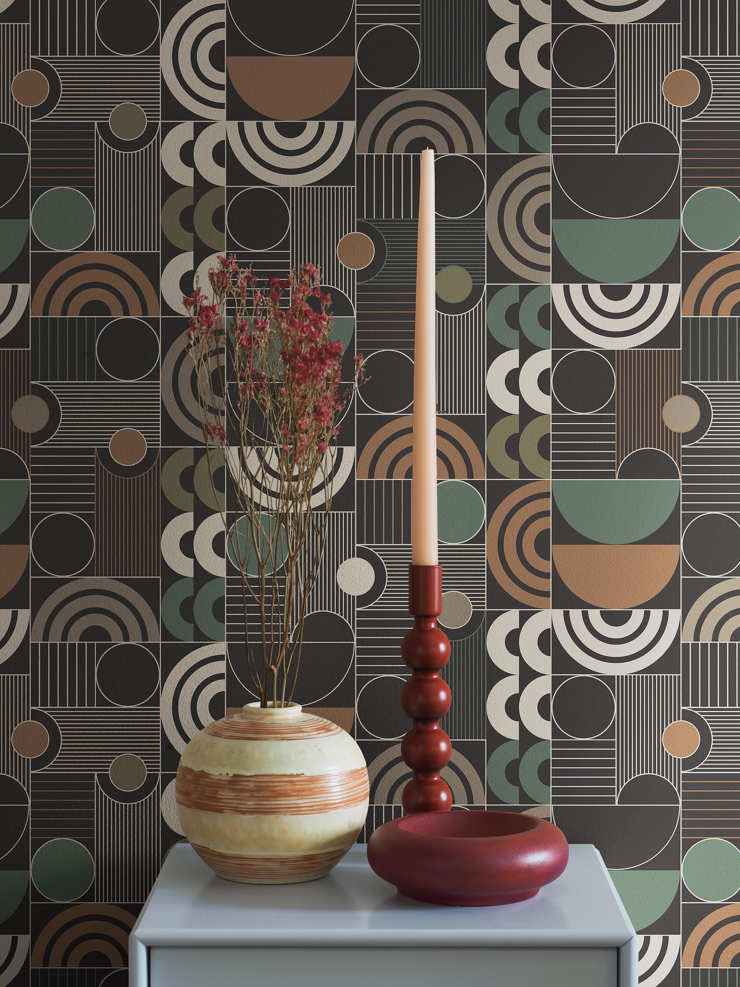 4755 Cosmopolitan Multicoloured Graphics Wallpaper by Boråstapeter