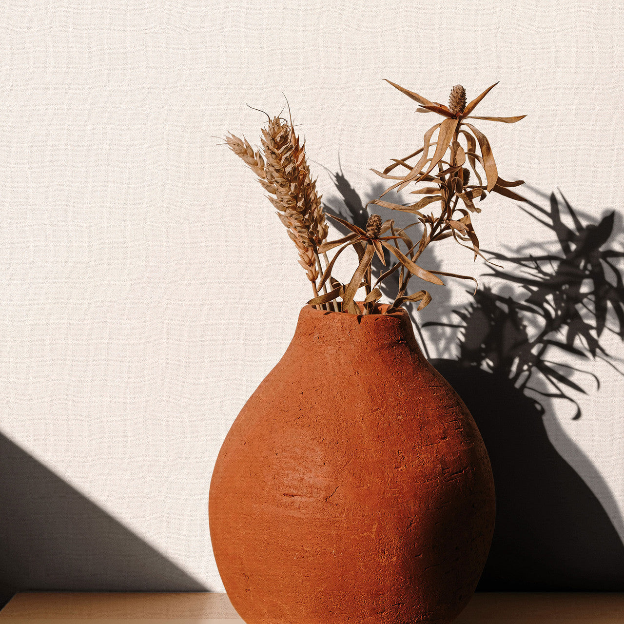 47607 Uni Heritage Cream Wallpaper By Galerie