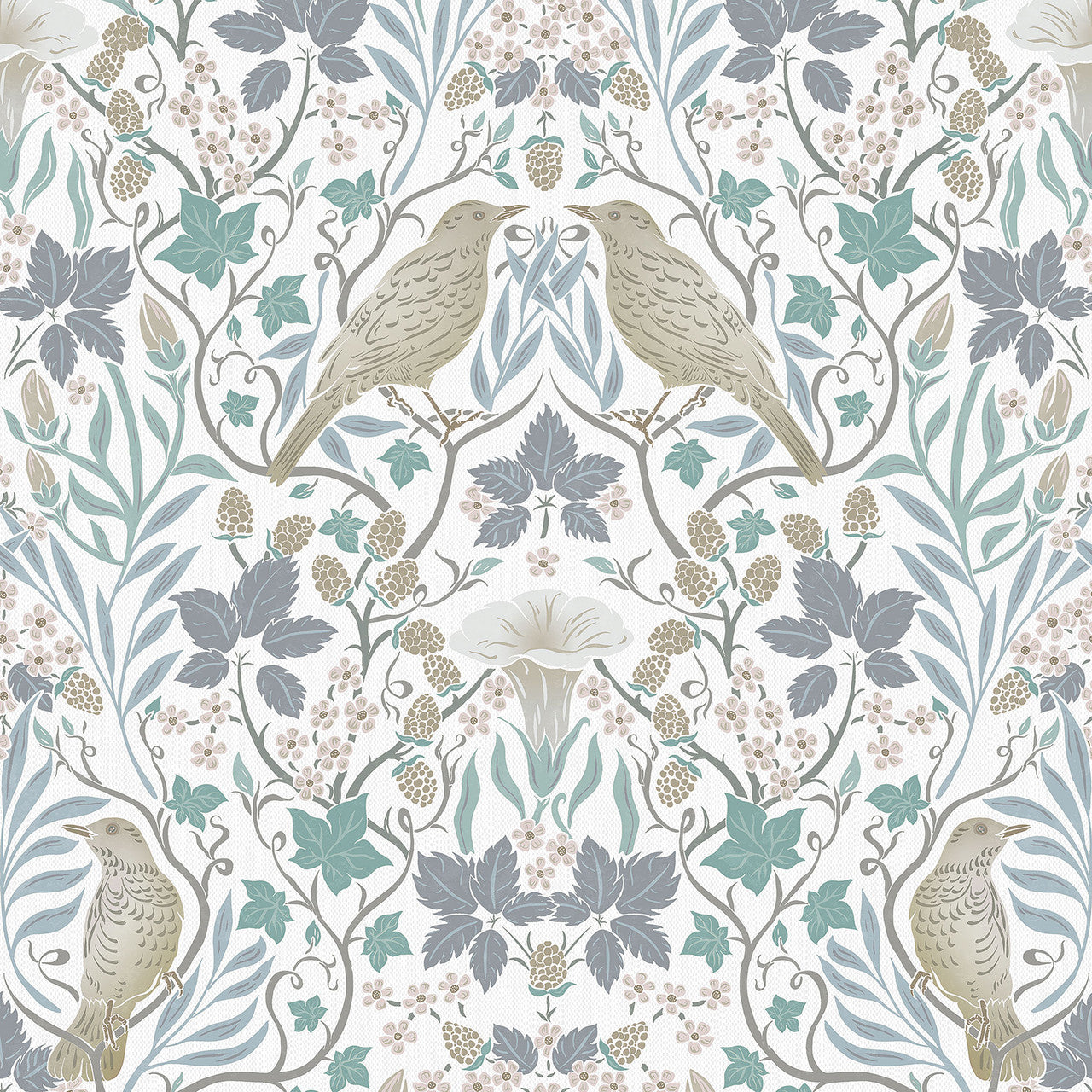 47619 Summer Garden Heritage Blue Wallpaper By Galerie