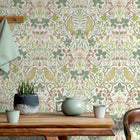 47620 Summer Garden Heritage Green Wallpaper By Galerie