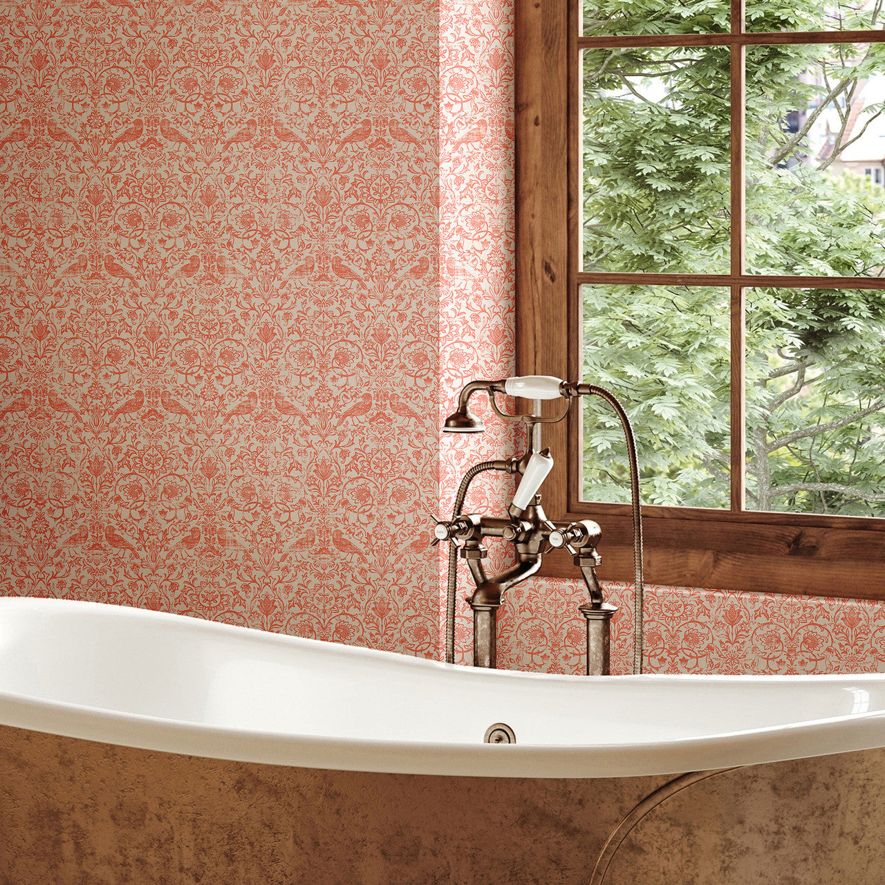 47622 Batik Heritage Red Wallpaper By Galerie