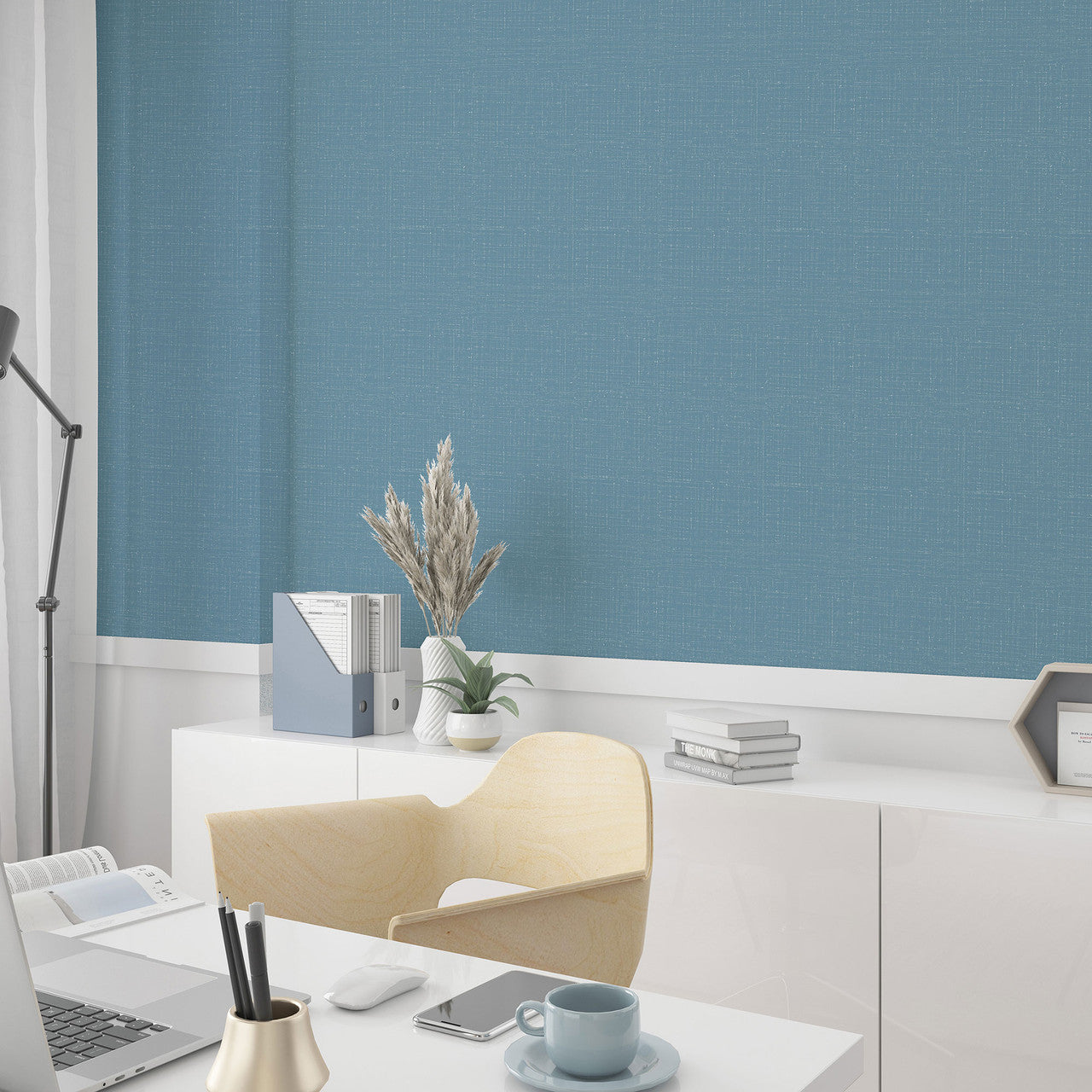 47632 Geometric Heritage Blue Wallpaper By Galerie