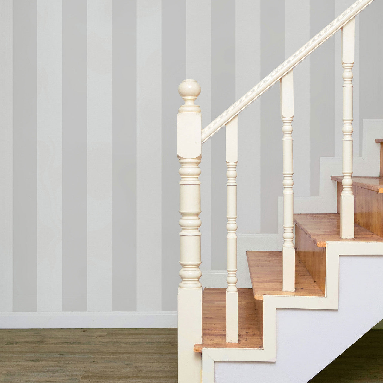 47634 Even Stripe Heritage Silver Grey Wallpaper By Galerie