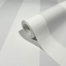 47634 Even Stripe Heritage Silver Grey Wallpaper By Galerie