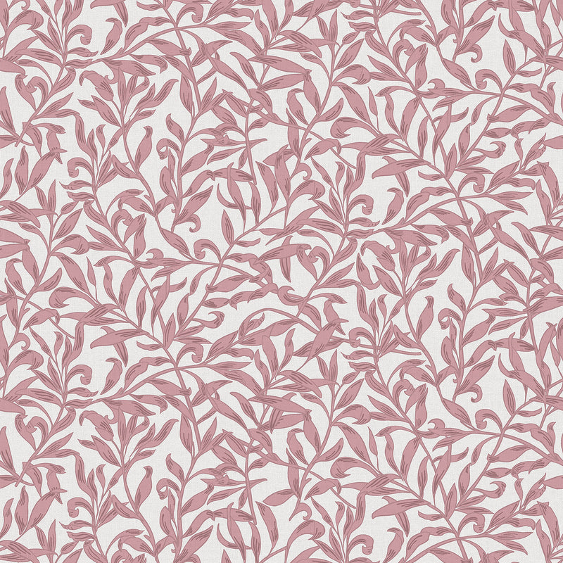 47638 Vintage Leaf Heritage Pink Wallpaper By Galerie