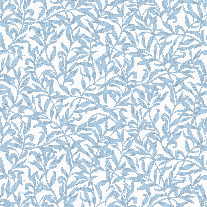 47642 Vintage Leaf Heritage Blue Wallpaper By Galerie