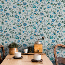 47647 Floral Heritage Blue Wallpaper By Galerie