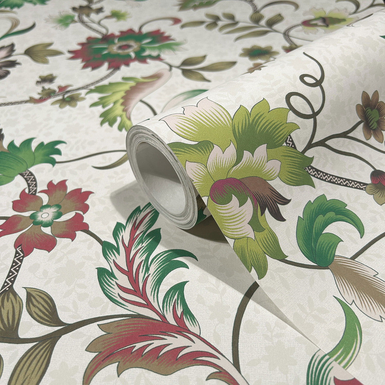 47648 Floral Heritage Green Wallpaper By Galerie