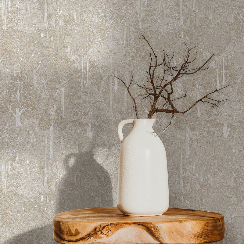 47649 Woodland Heritage Beige Wallpaper By Galerie