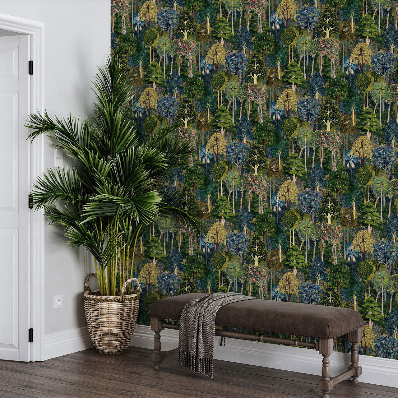 47650 Jungle Heritage Green Wallpaper By Galerie