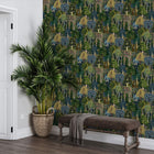 47650 Jungle Heritage Green Wallpaper By Galerie